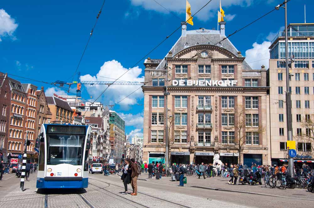 Amsterdam tram dam citytrip