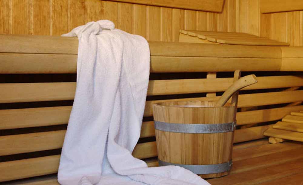 Genieten van sauna in ecu hotel
