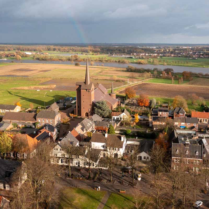 Bovenaanzicht Grubbenvorst Limburg Omgeving