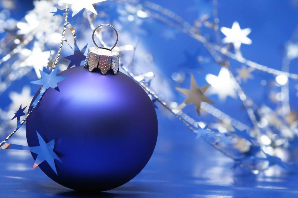 Kerstbal winter blauw